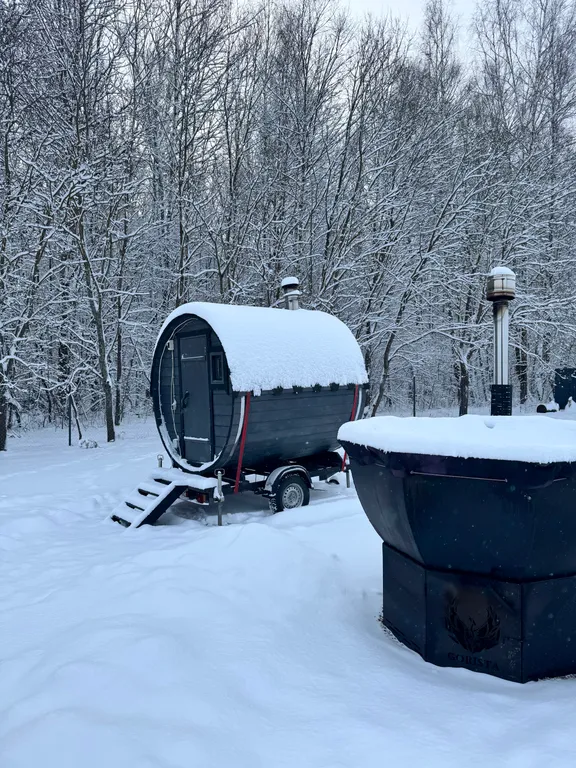 Коттедж Дом с баней и чаном у леса — Дубна
