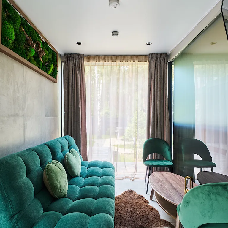 Домик в Соснах с баней и горячими ваннами Cube с баней