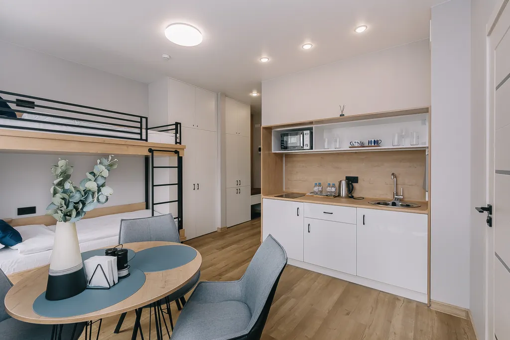 Семейные апартаменты с балконами в комплексе бизнес-класса Пилигрим