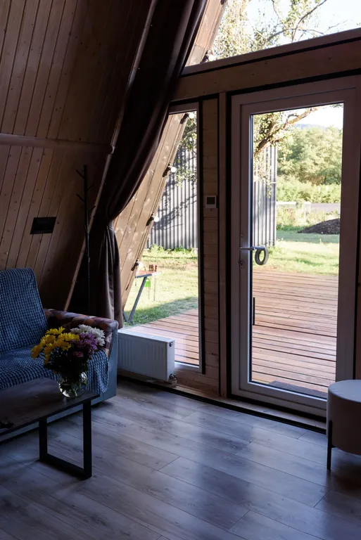 А-фрейм с видом на горы