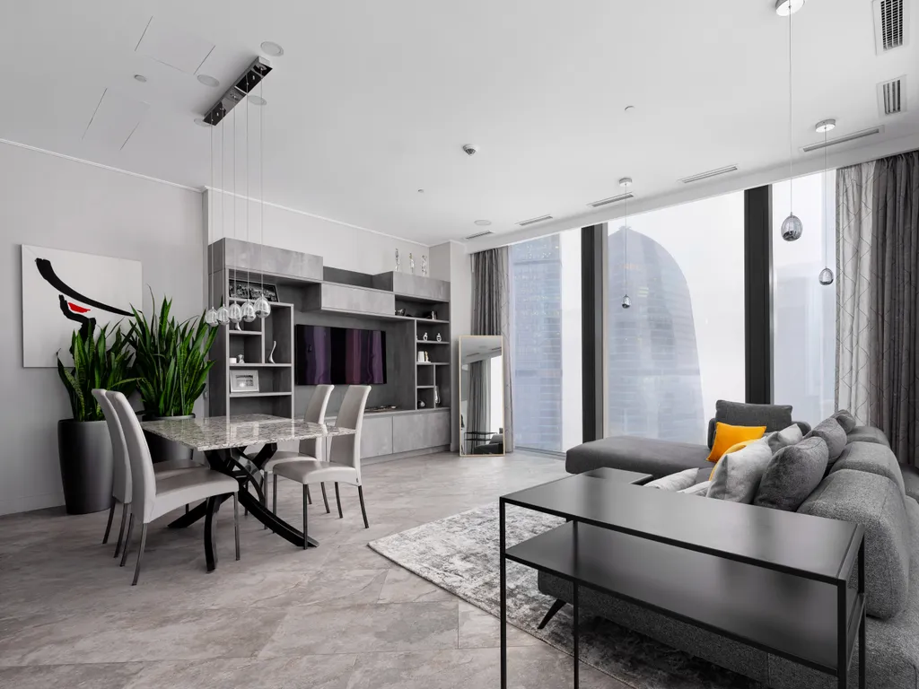 Стильный угловой апартамент в Neva Towers