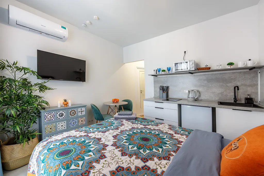 Дизайнерская студия с атмосферой отеля