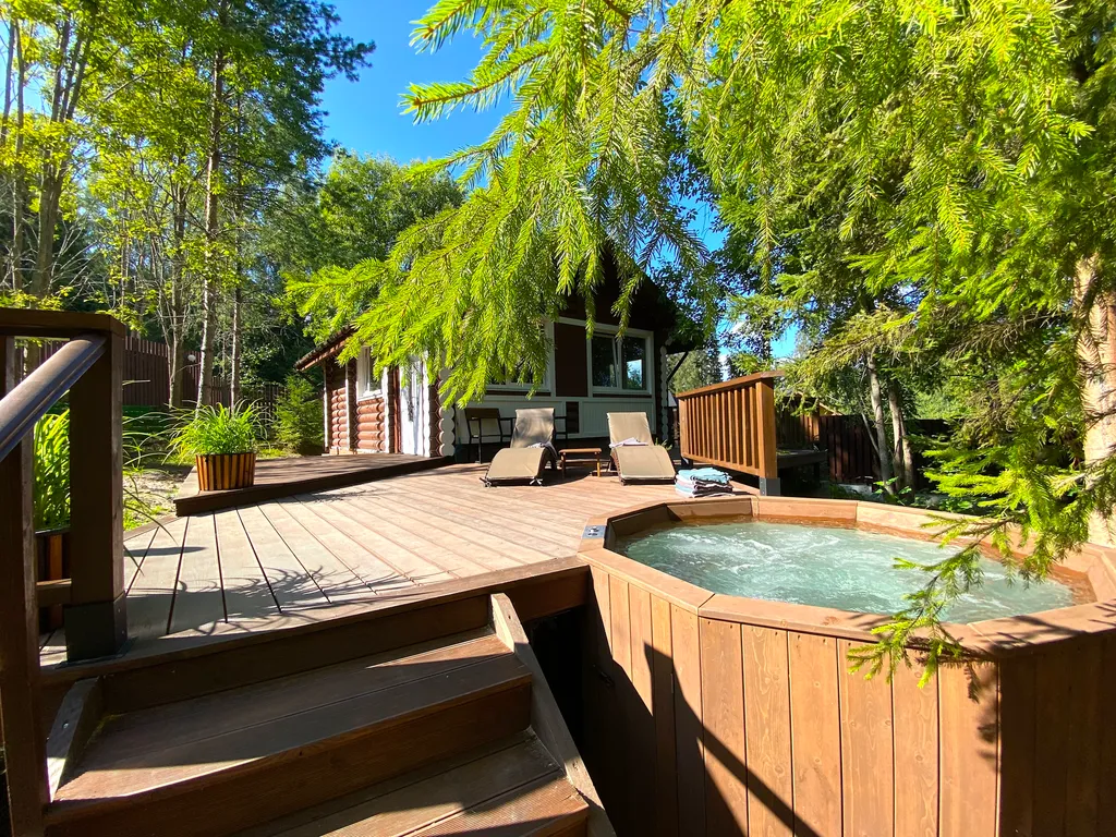 Коттедж Коттедж Уединённый лесной комплекс Финский Лес у моря — Приморск