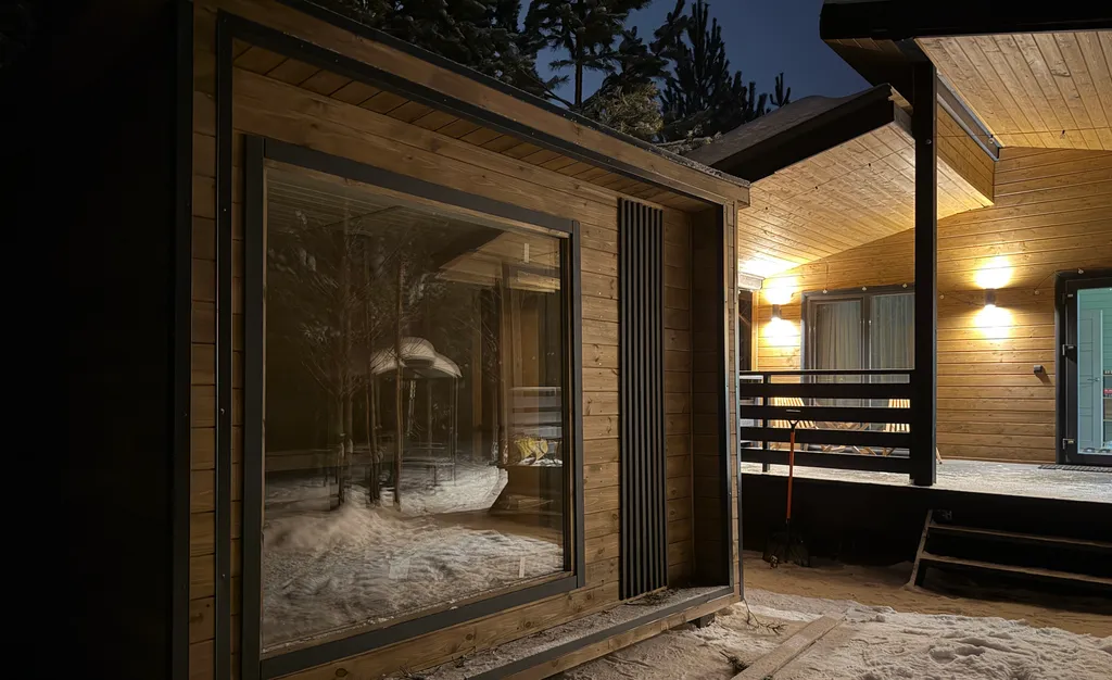 Уютный домик барн хаус в лесу с баней