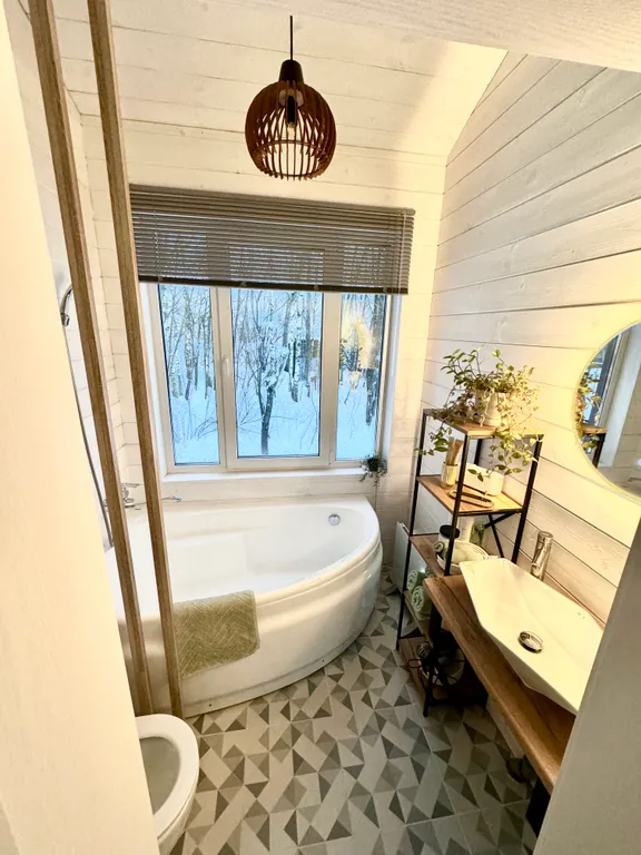 Коттедж Уютный барн с баней на дровах и пением птиц в саду — Заворово