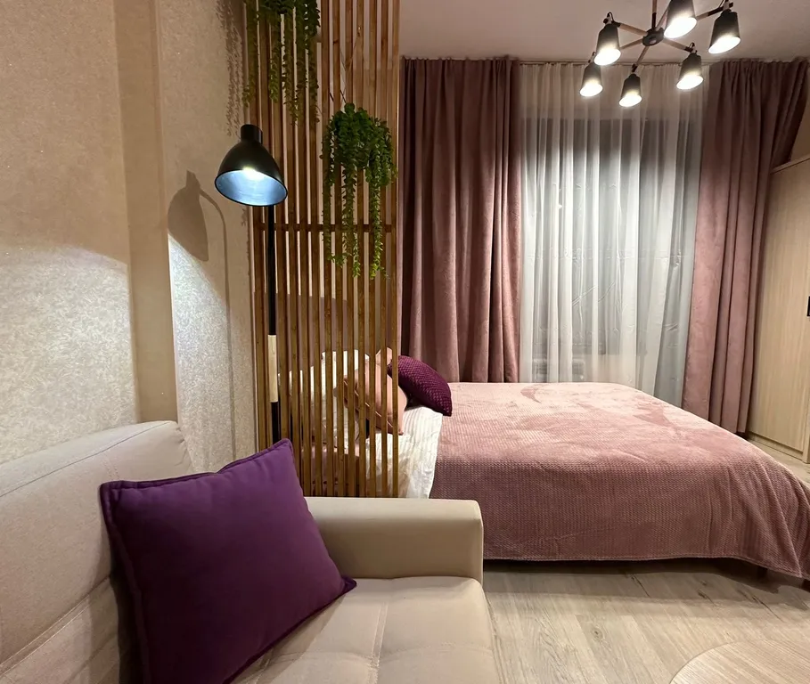 Уютная тёплая студия с видом на горы