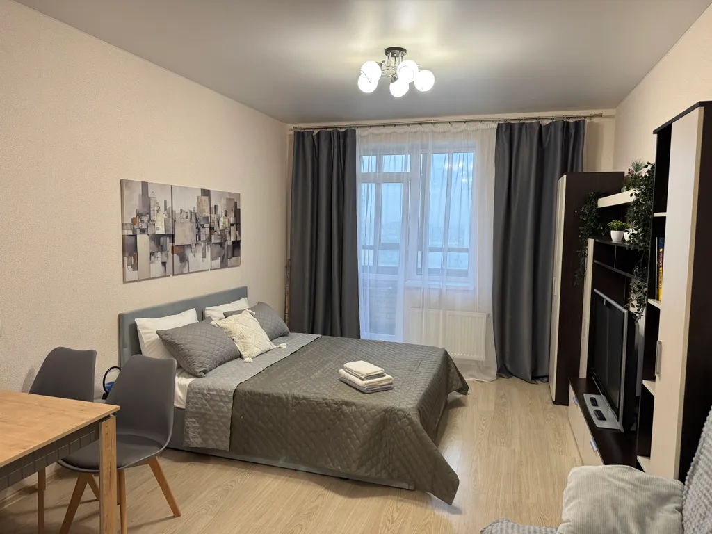 Квартира Уютная видовая студия рядом с парком и метро — аренда посуточно в Парголово