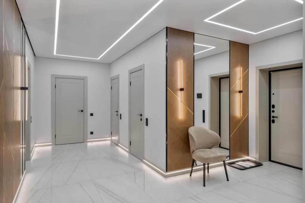 Квартира в элитном ЖК с плетеной мебелью на балконе от Juls Apart