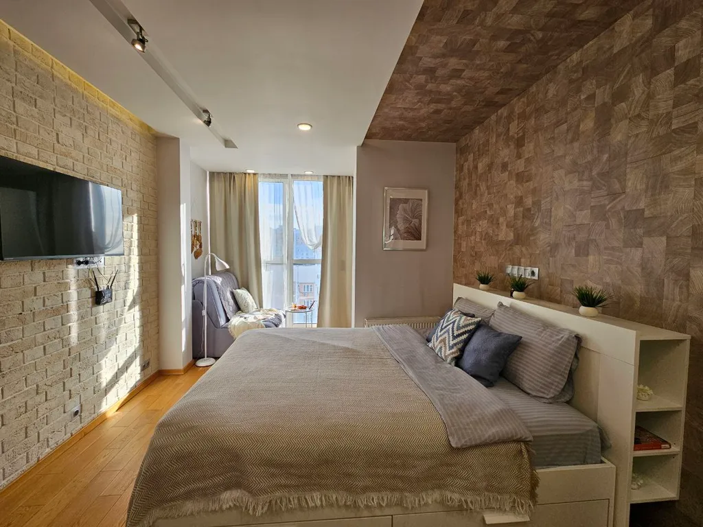 Квартира Стильная студия с панорамным окном на Борисовке White Lodging — аренда посуточно в Мытищи