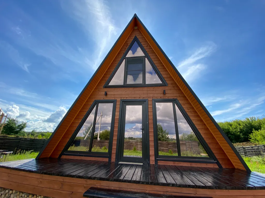 A-frame на берегу Волги