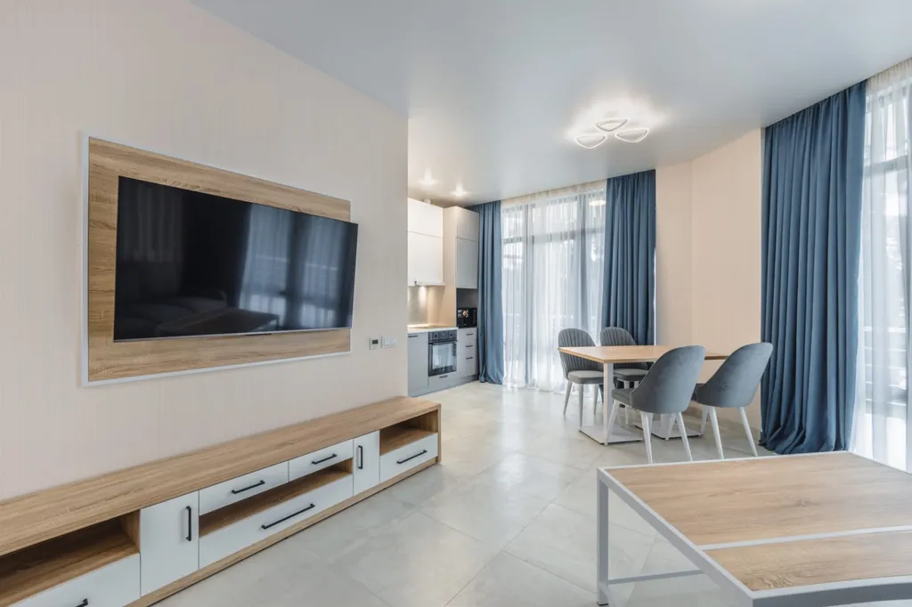 Дизайнерская 1-комнатная квартира в ЖК Дюльбер — аренда посуточно в Кореиз