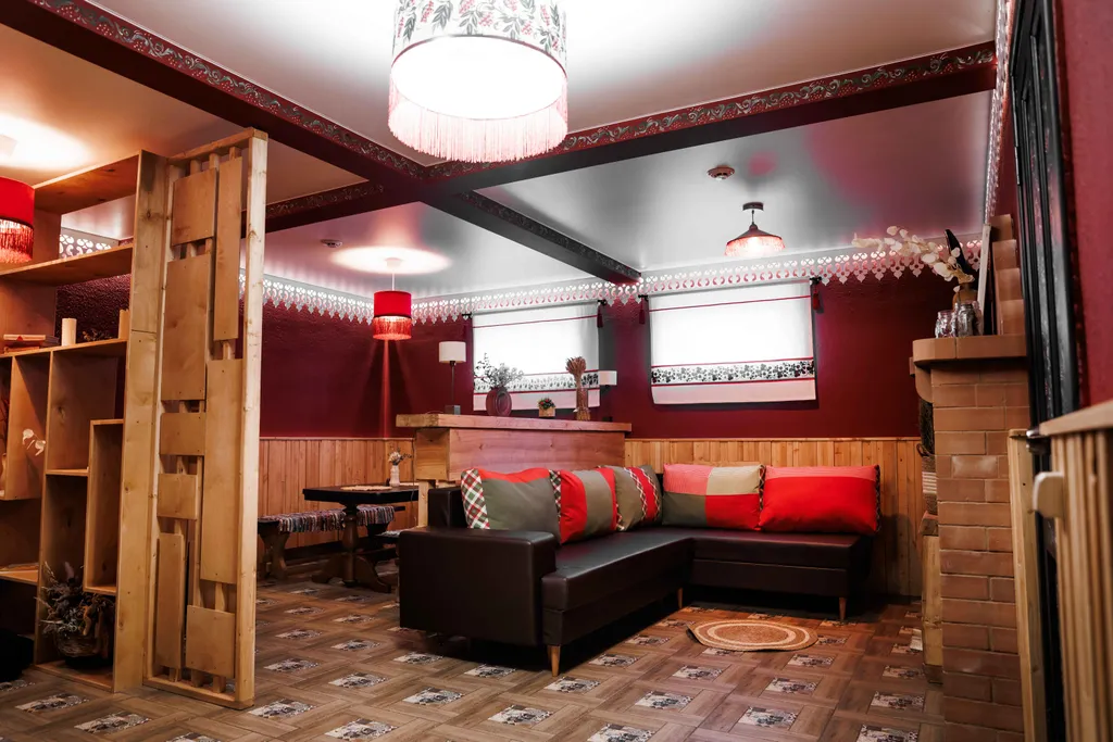 Коттедж с баней на дровах и купелью