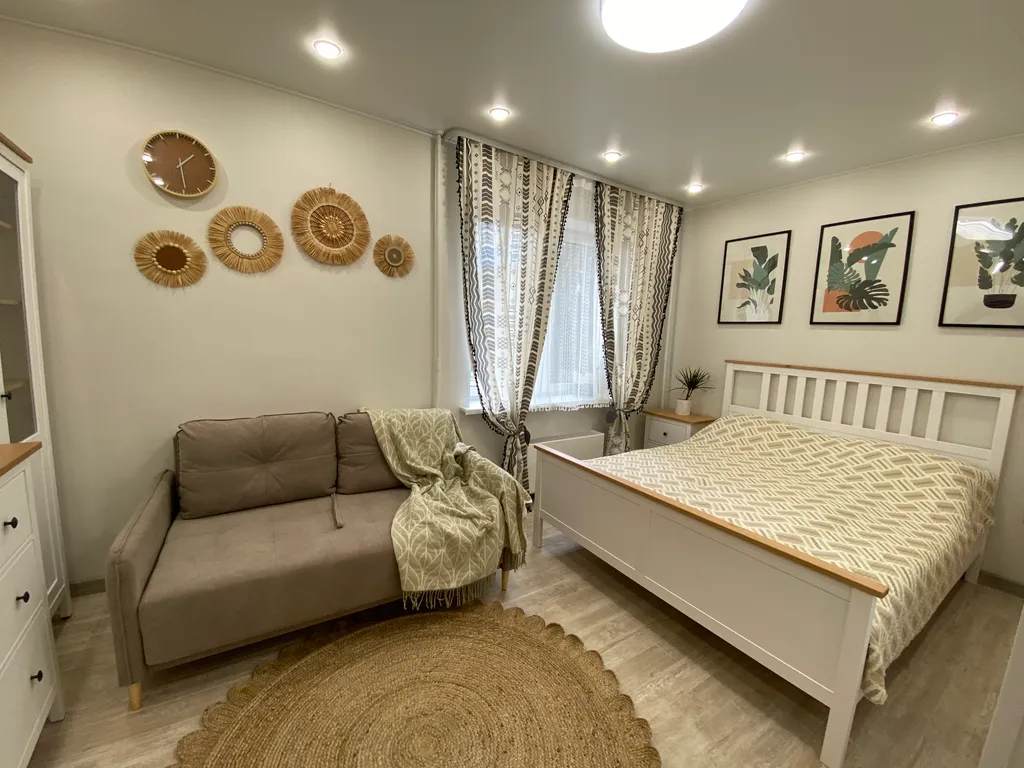 Апартамент Сканди с балконом и отдельной спальней