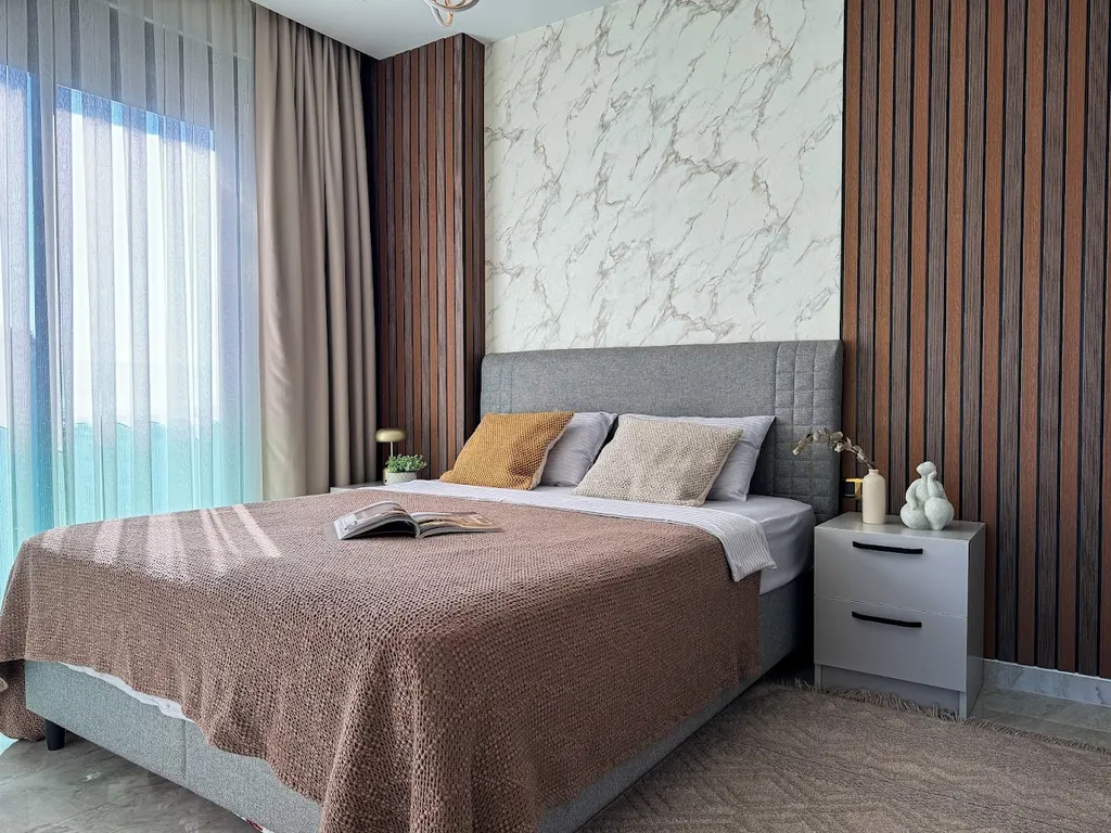 Вид на море и горы: уютные апартаменты 1+1 для всей семьи