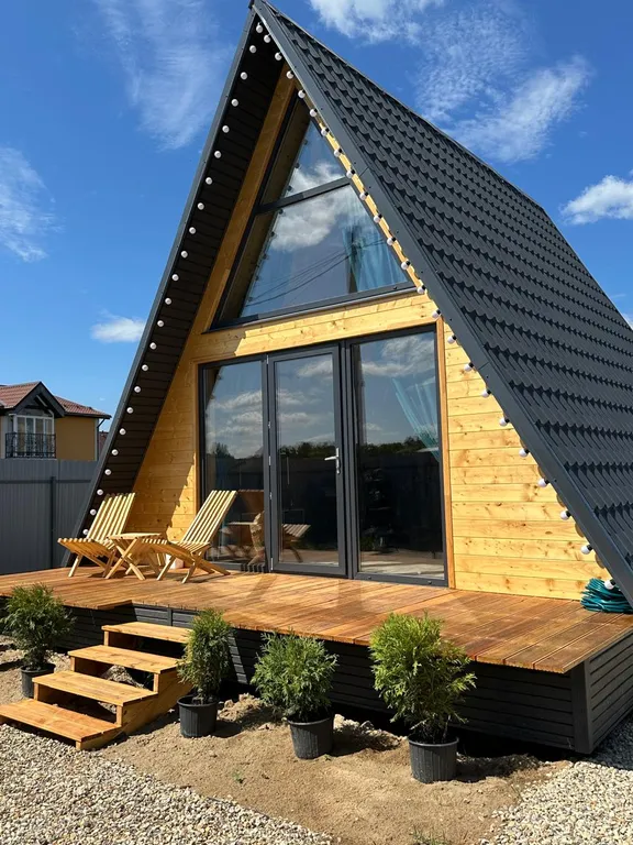 Уютный А-фрейм №1 у озера