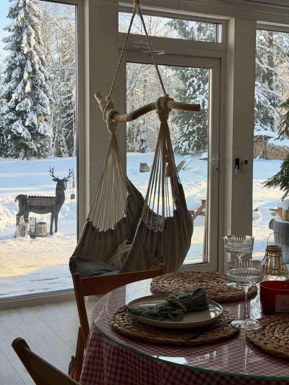 Большой уединенный A-frame в лесу с горячей купелью Фурако