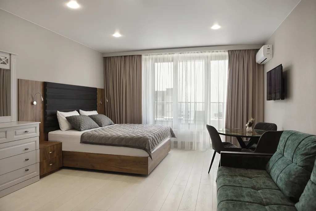 Квартира Уютные апартаменты с видом на море, с бассейном — Анапа