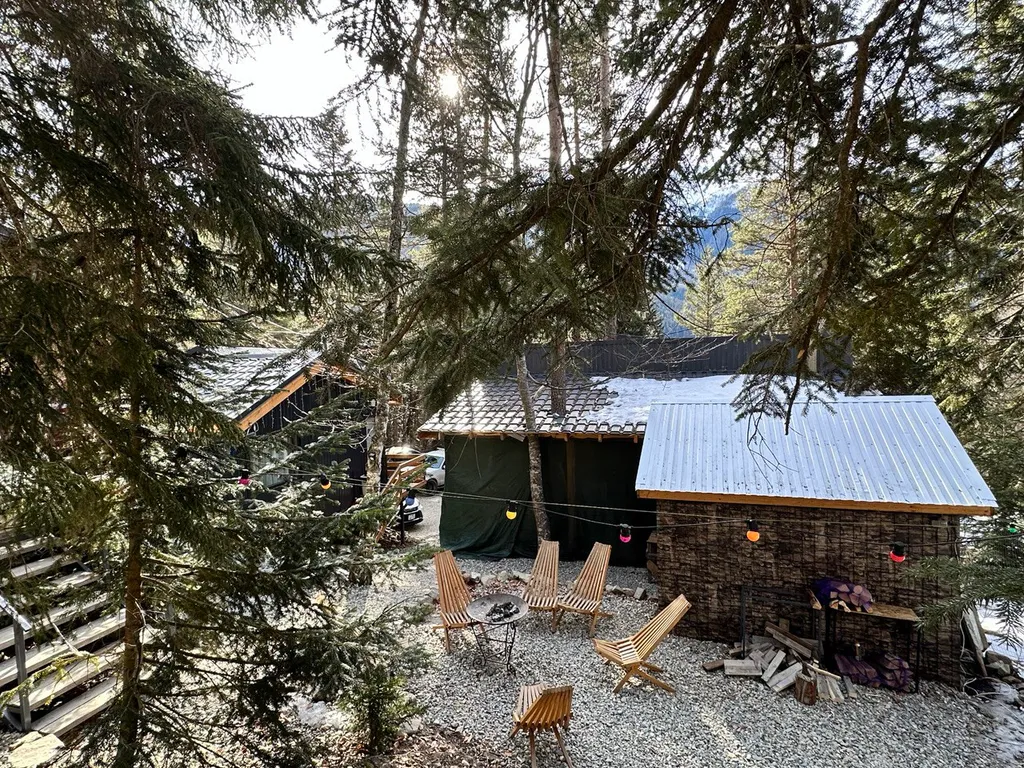 Дом шале в сосновом лесу