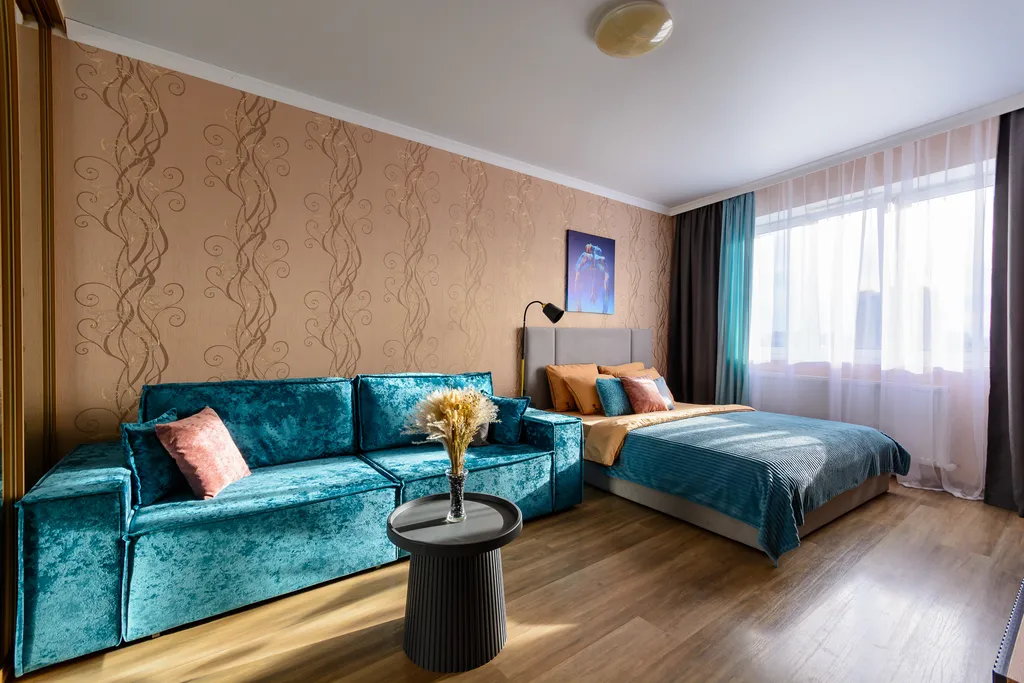 Квартира Апартаменты Бирюзовая нежность с панорамным видом, у парка Галицкого — Краснодар