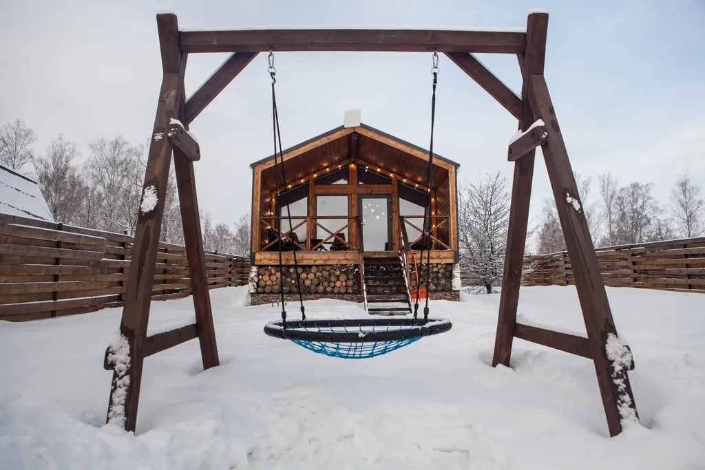 Барнхаус ЗИМА с подогреваемой купелью