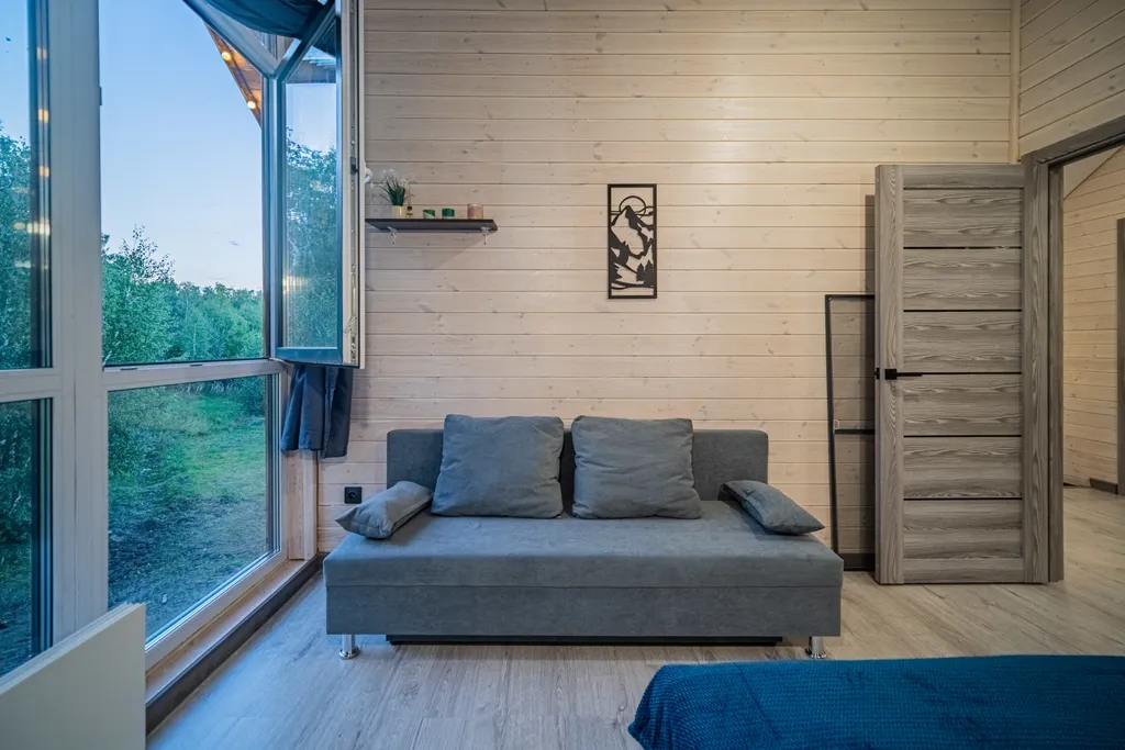 Уютный барн хаус с большими панорамными окнами Барн 4