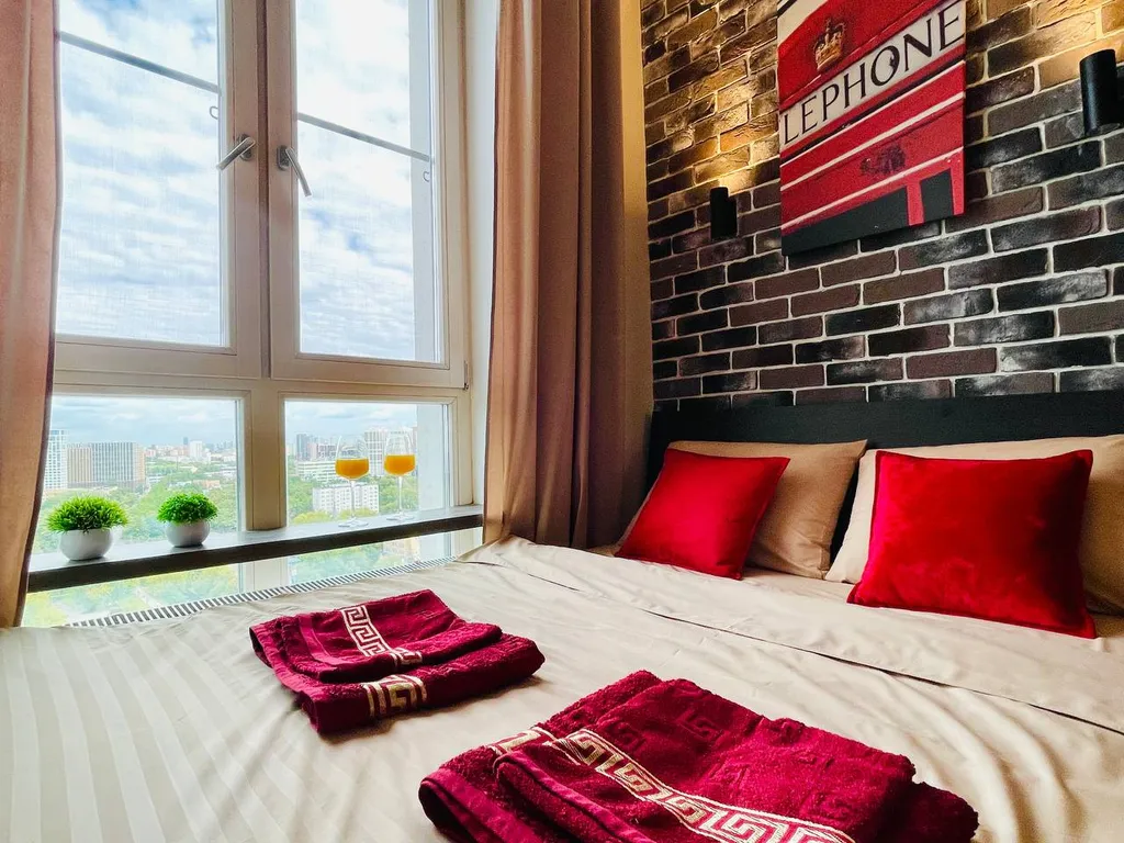 Квартира Квартира Красивая студия на 19 этаже с видом на Mоcкву — Москва