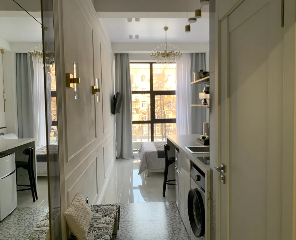 Бизнес-апартаменты CRYSTAL -парковка, кухня, стиральная машина СмартТВ