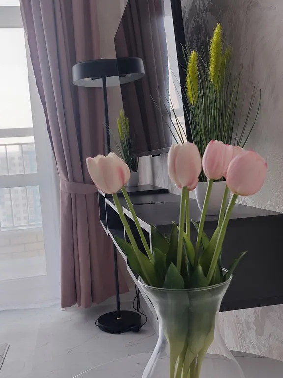 Новая, стильная 2-евро квартира на 22-м этаже с видом на город