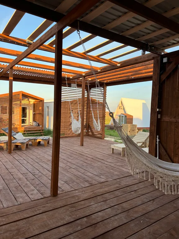 Новый a-frame с видом на море