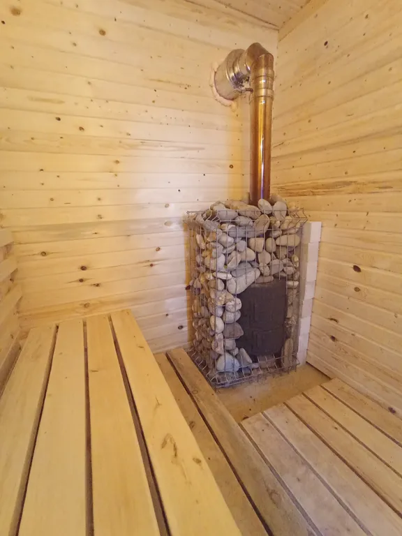 А-фрейм с парной, купелью и беседкой