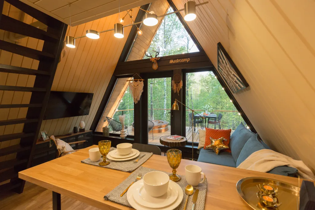 Глэмпинг Krona camp (Дома A-frame в лесу) 40 км от Уфы