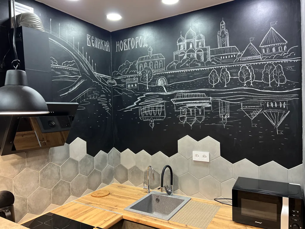 Квартира Студия с кондиционером в стиле Лофт — аренда посуточно в Великий Новгород