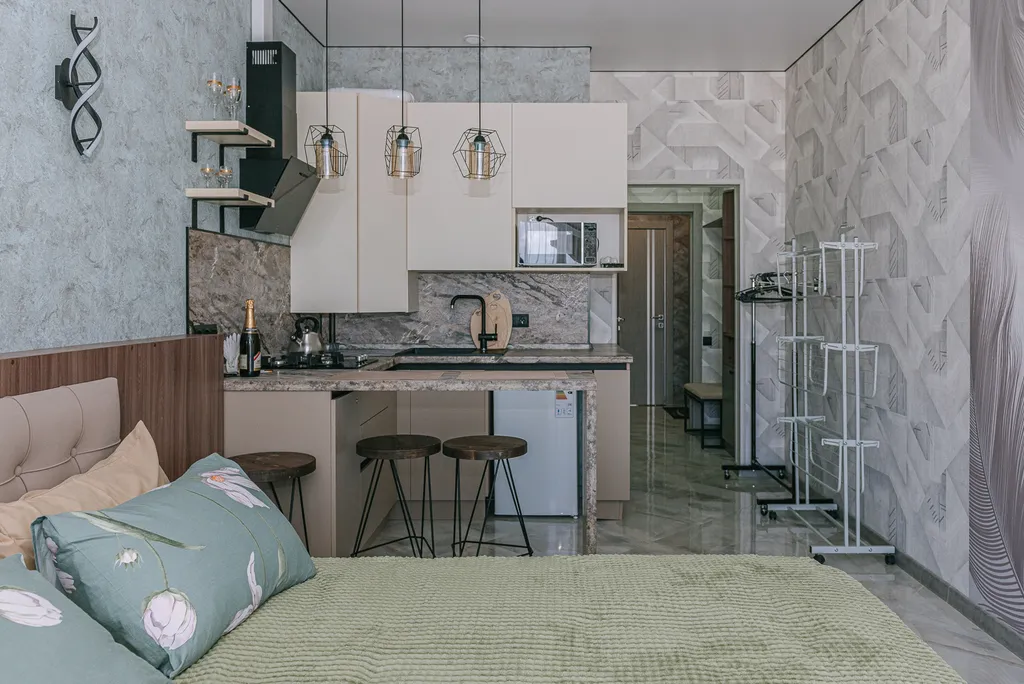 Квартира Квартира Уютная студия с видом на море в  ЖК Черноморский-2 — Геленджик