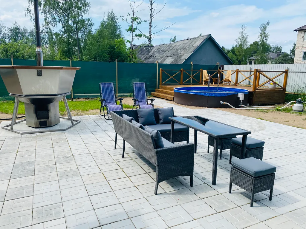 Домик с русской баней на дровах + сибирский банный чан