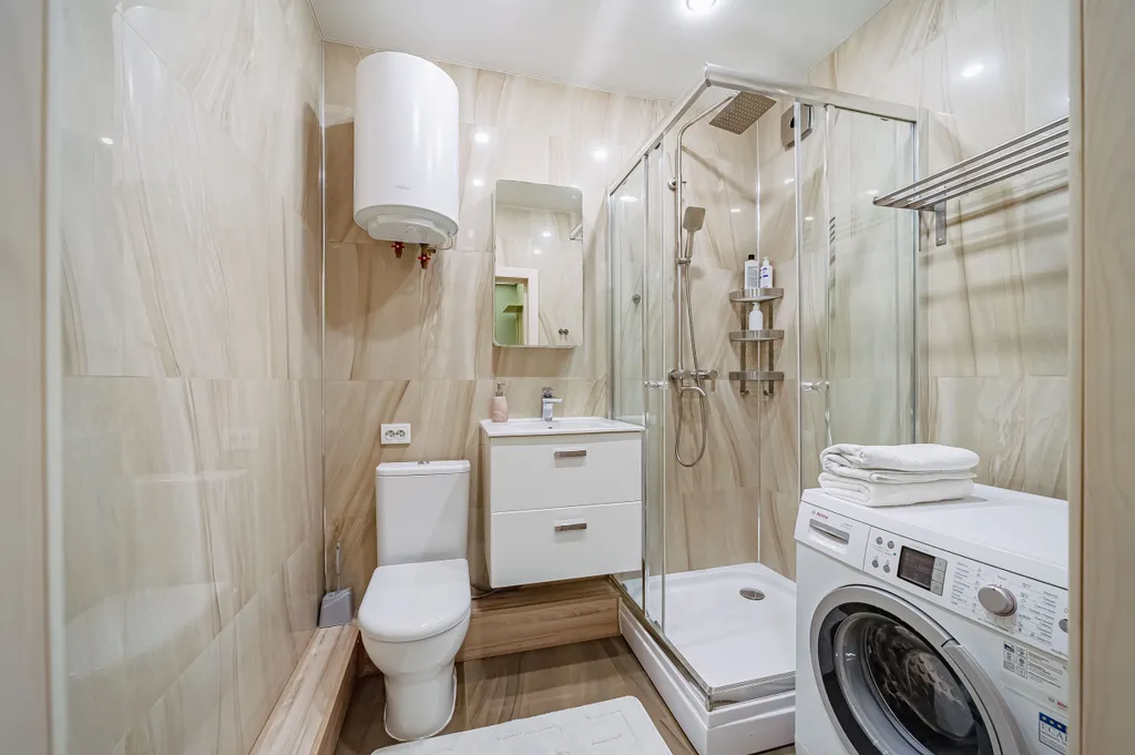 Удобная локация в самом центре у метро с видом на город и арену