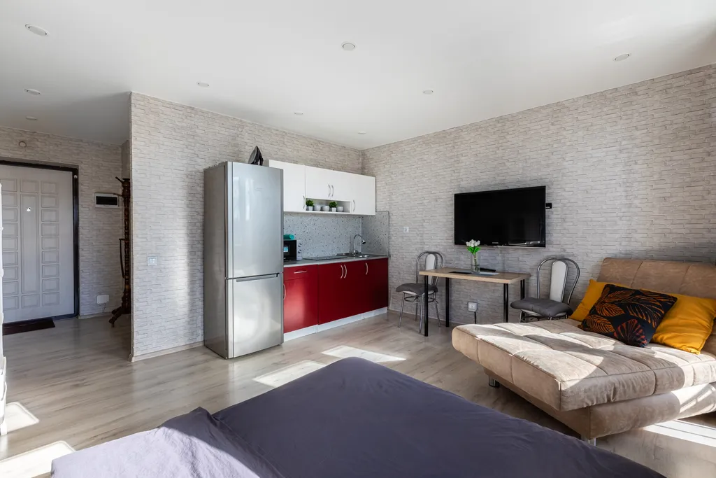 Уютная студия с шикарным видом на город