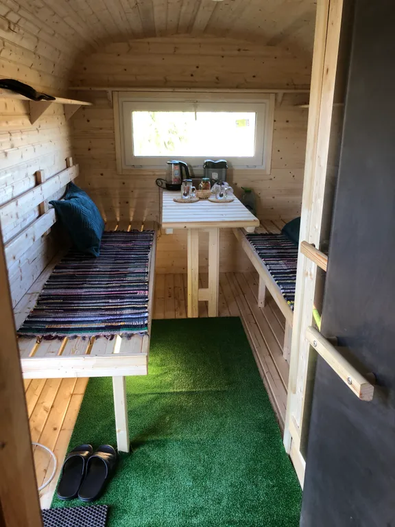 Дом A-frame с баней и чаном