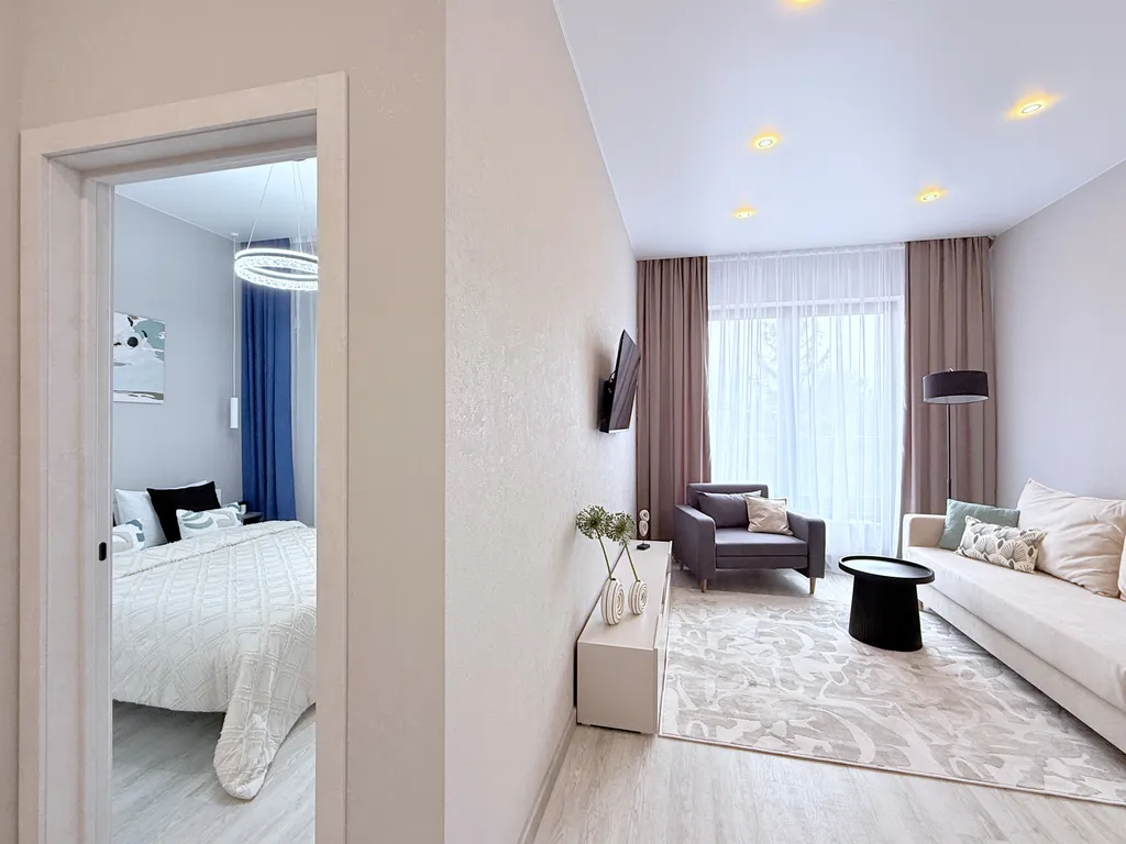 Квартира для семьи в жк с колоннадой и фонтанами