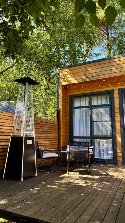 Вип шале на берегу реки, с банным чаном на террасе