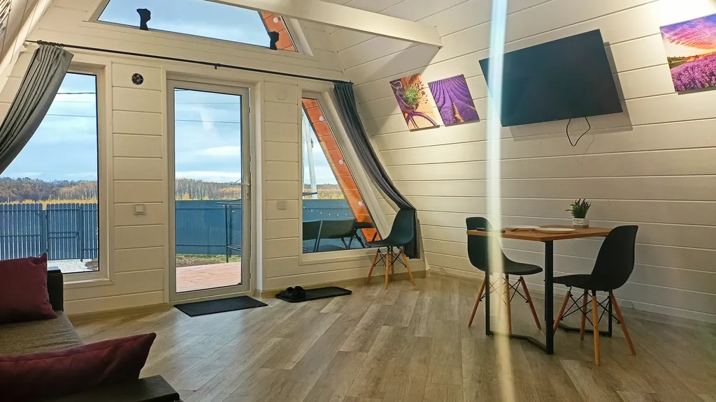 Стильный дом рядом с лесом