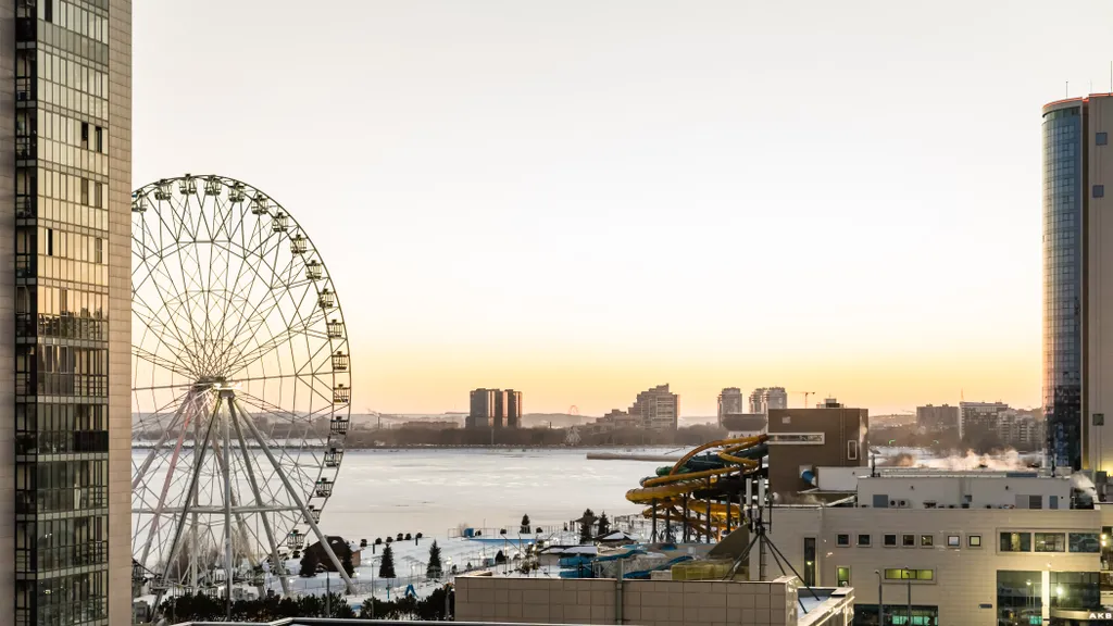 Комфортная Евростудия  у Ривьеры с видом на реку и Кремль