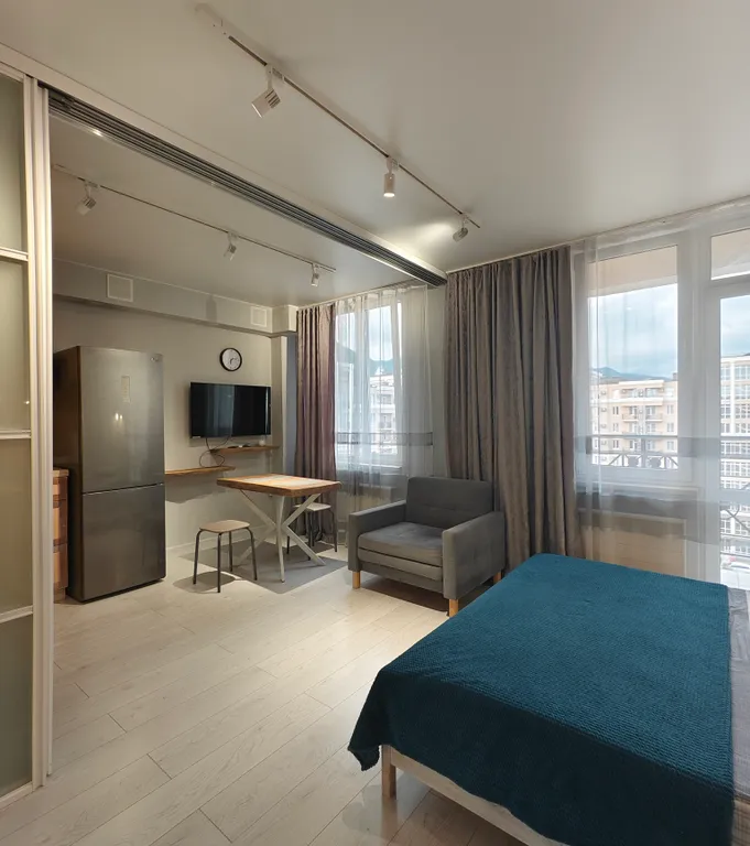 Квартира-студия с красивым видом