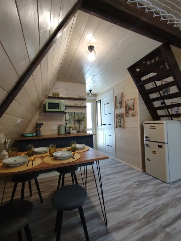 Атмосферный дом шале с видом на лес