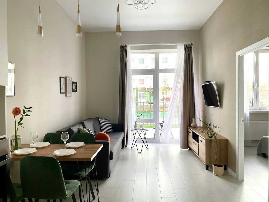 Евродвушка со своей террасой и высокими потолками