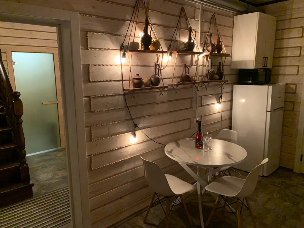 Новый уютный дом-баня с банным чаном у соснового леса