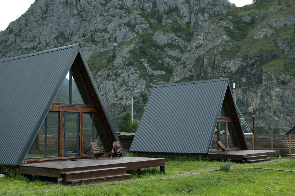 Гостевой дом A-frame с видом на горы