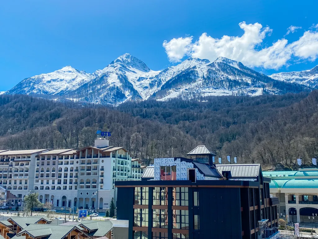 Студия с прямым видом на Аибгу вблизи от подъёмника