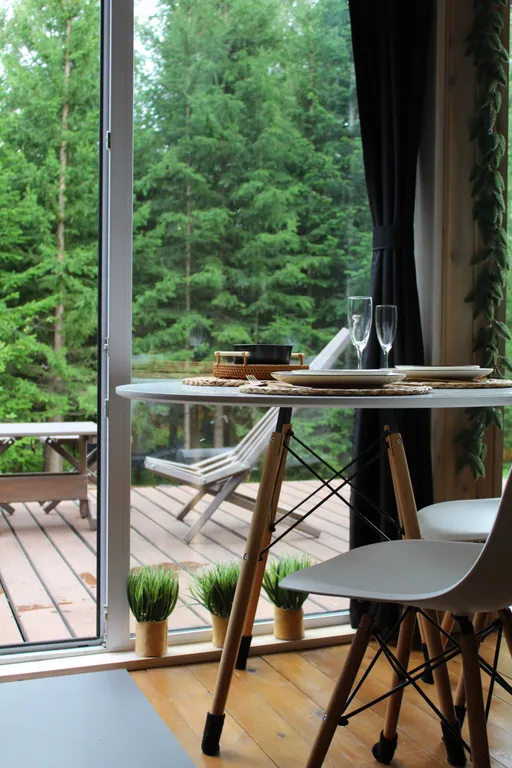 Уютный домик с видом на лес с баней и купелью