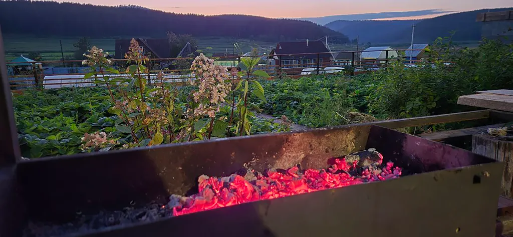 Дом с видом на горы и лес