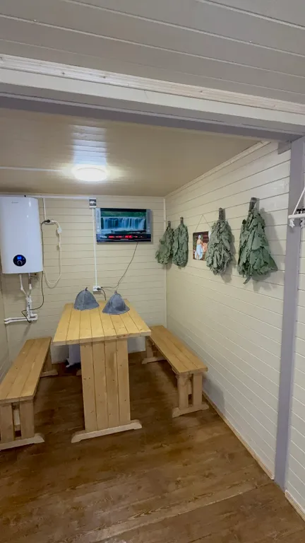 Домик А-фрейм с баней и сибирским чаном